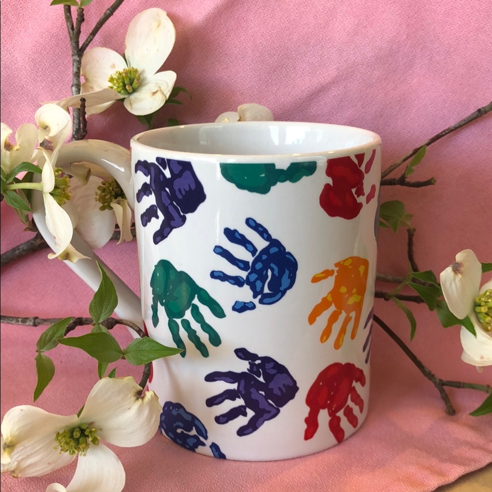 Colorful Handprint Mug